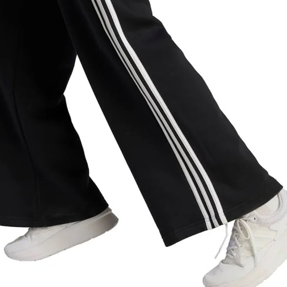 Adidas Women's Essentials 3-Stripes Wide Sportswear Pants - Picture 4 of 11